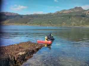 Testing out Sports Diver skills